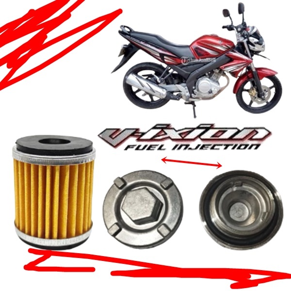 Tutup Oli Mesin Bawah Vixion lama Vixion old , Plus Filter oli vixion old jupiter mx filter oli