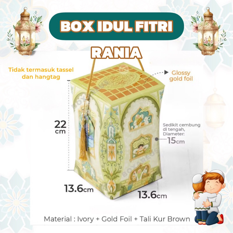 

RANIA | Box Hampers Idul Fitri Toples Bulat 500gr Kotak Gift Packaging Kue Kering Lebaran Eid Mubarak