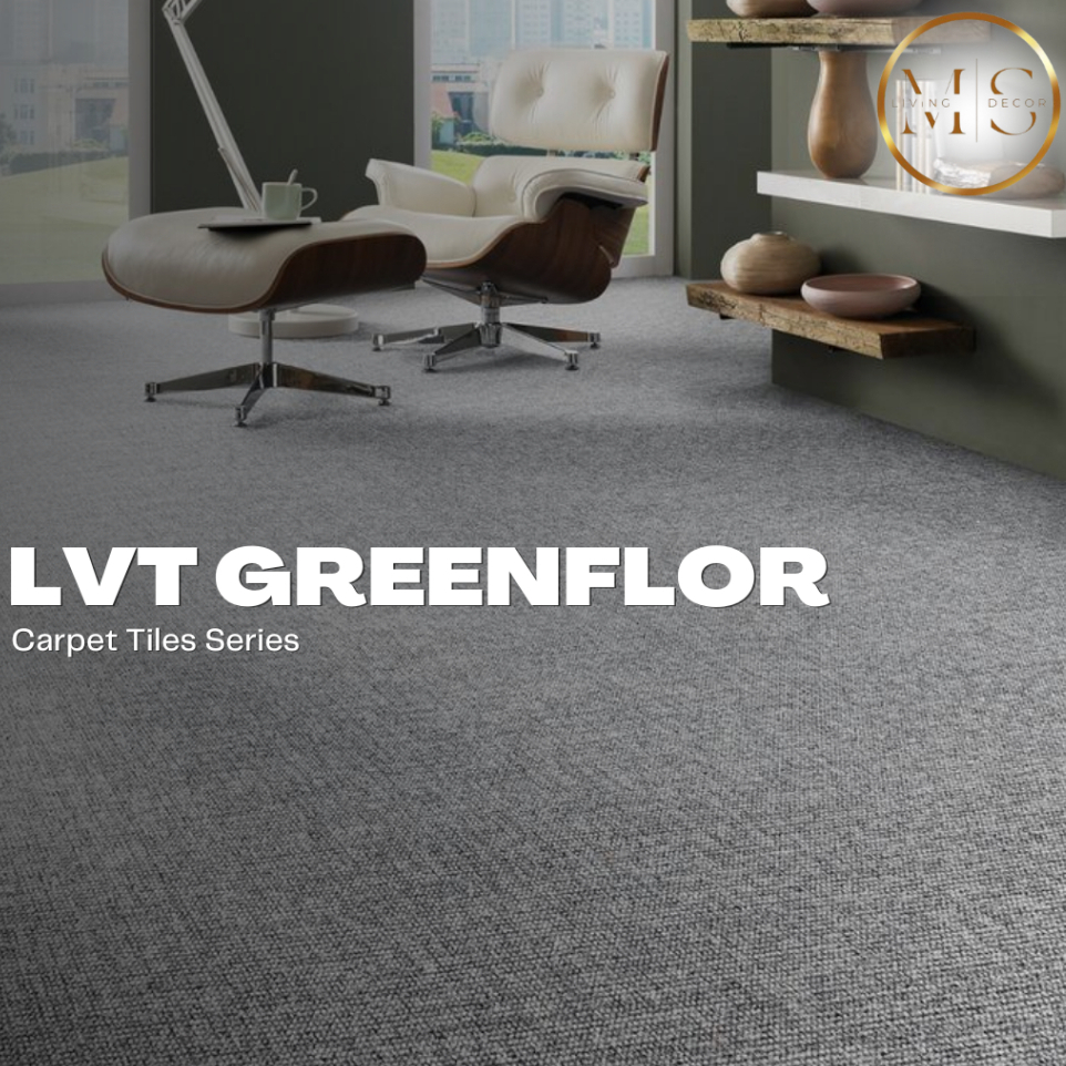 Vinyl Tile Greenflor Motif Karpet Tebal 3mm | LVT karpet anti air & rayap