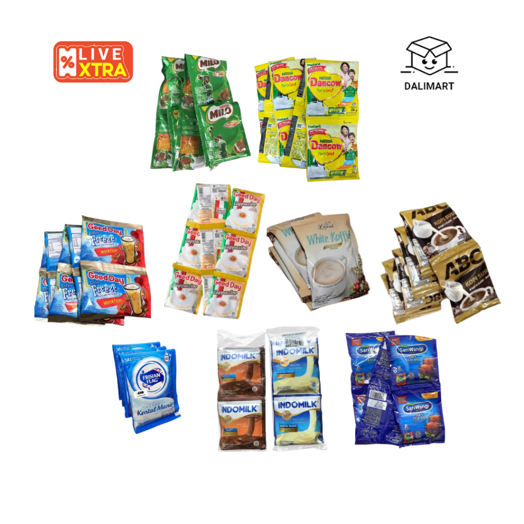 

dalimart KARTONAN KOPI SUSU TEH RENTENG ANEKA MACAM