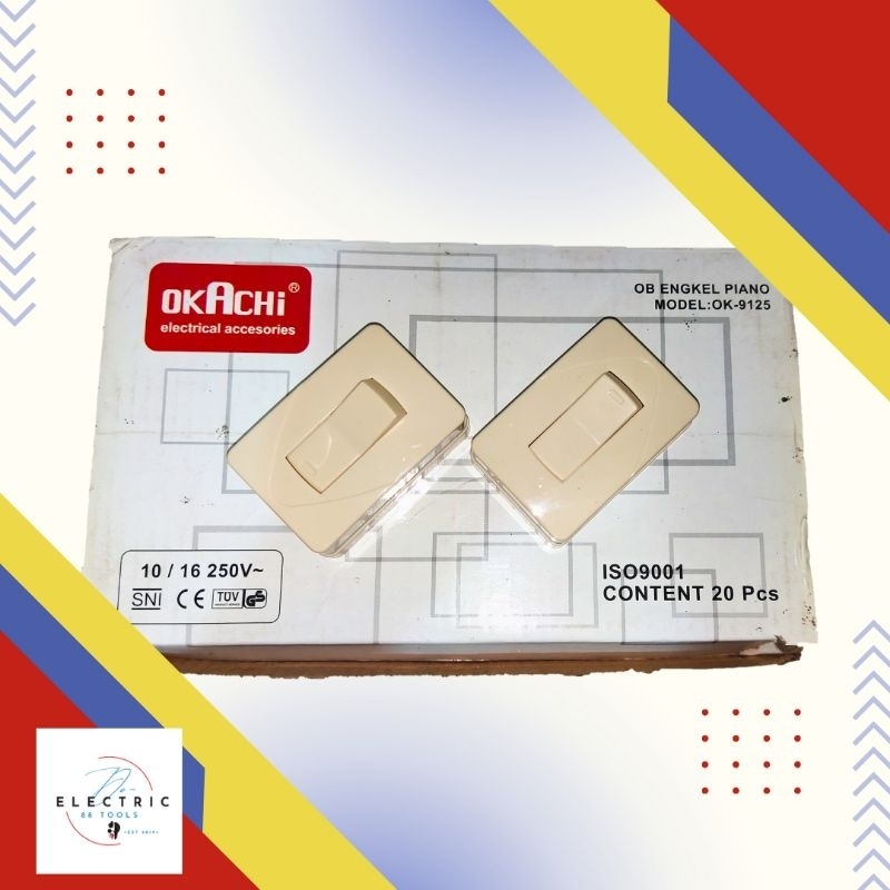 SAKLAR ENGKEL OB PIANO OK-9125 SEGI OKACHI SNI 10/16 250V