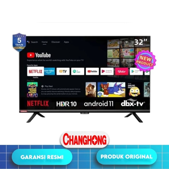 Changhong 32 Inch Newest Android 11 Smart TV Digital LED TV 32G7N