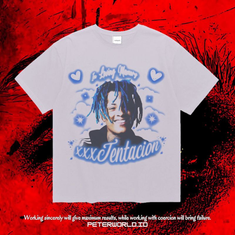 Peterworld "Xxxtentacion" Kaos | T shirt | Kaos Xxxtentacion Vintage Rap Tee