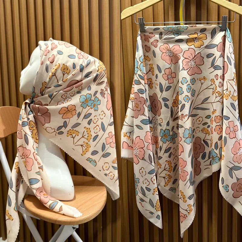 hijab voal motif premium/bunga bunga
