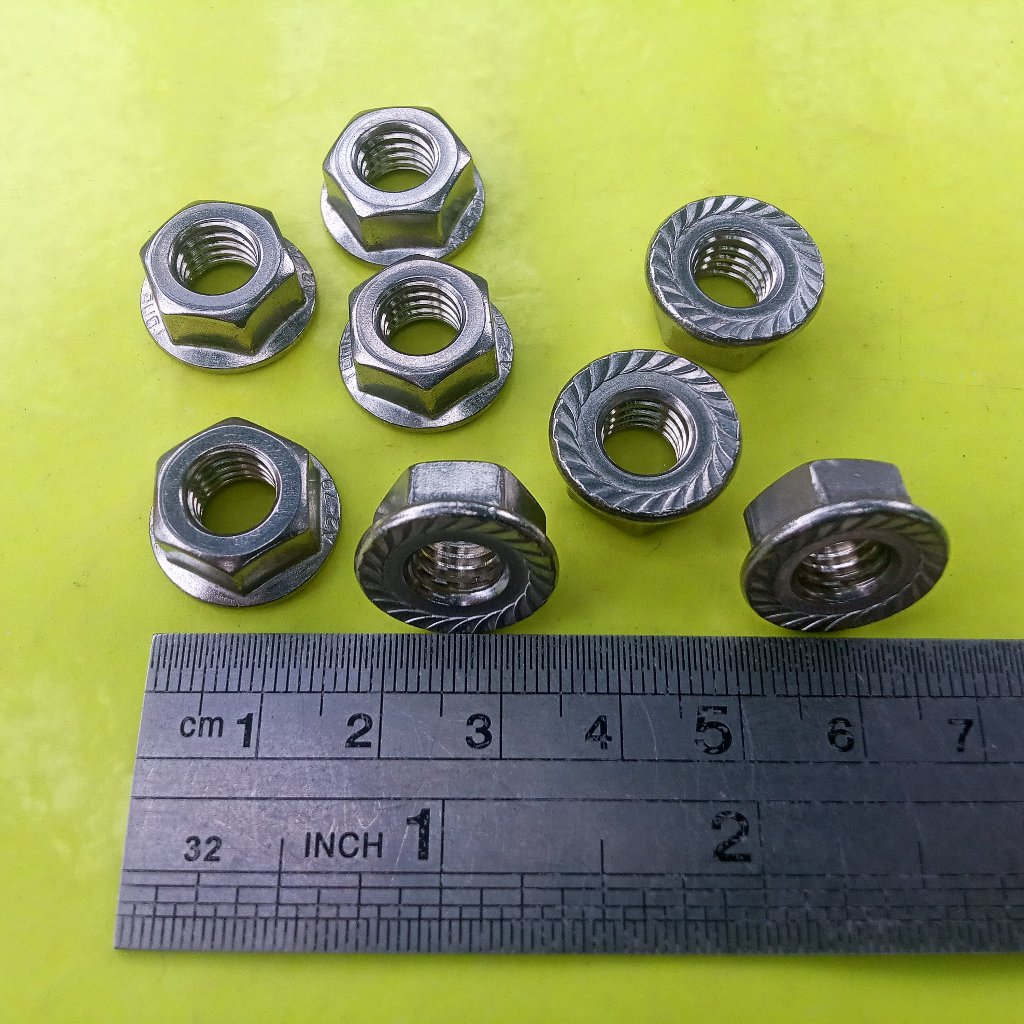 MUR FLANGE M10 STAINLESS STEEL / MUR TOPI STAINLESS M10 SUS 304 / MUR FLANGE SS M10 SS304 ANTI KARAT
