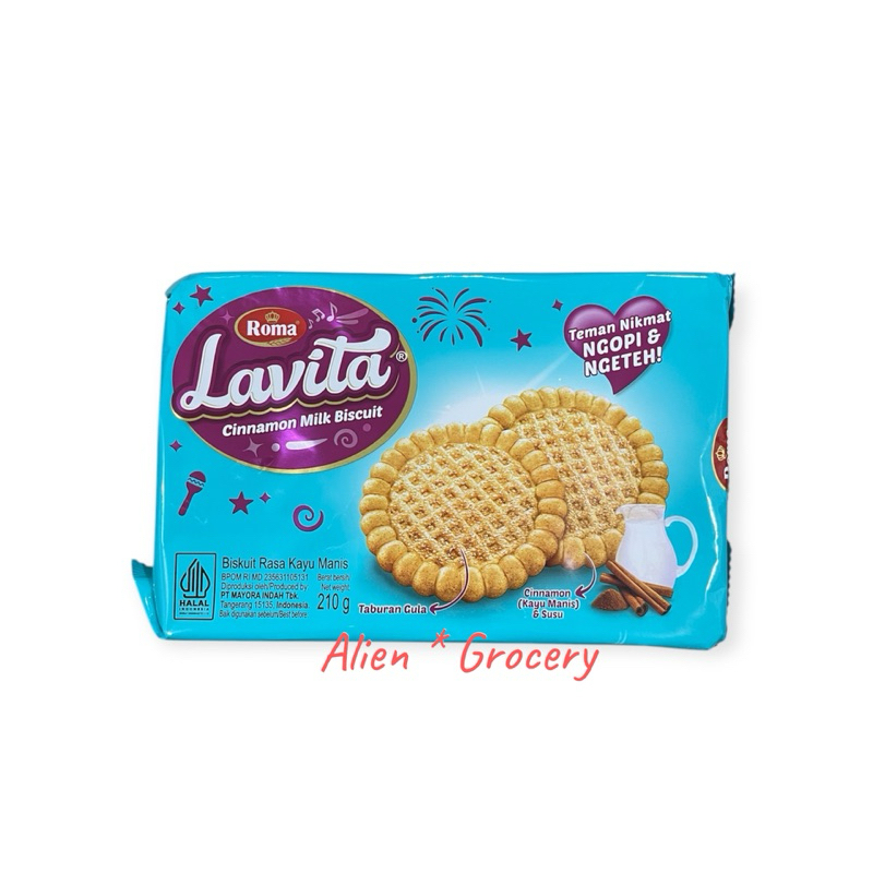 

LAVITA ROMA Cinnamon Milk Biscuit Biskuit Susu Kayu Manis 210g