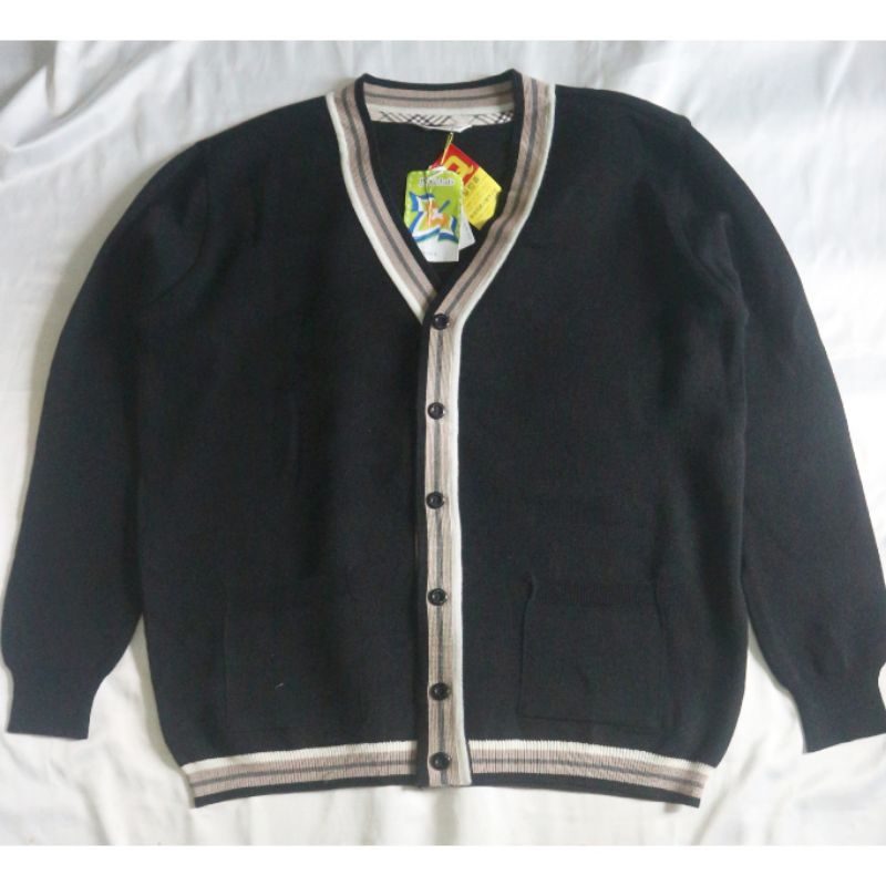BNWT NEW IVYCLUB Cardigan Black Hitam Knitwear Sweater Sweatshirt Crewneck Rajut Wool Jaket