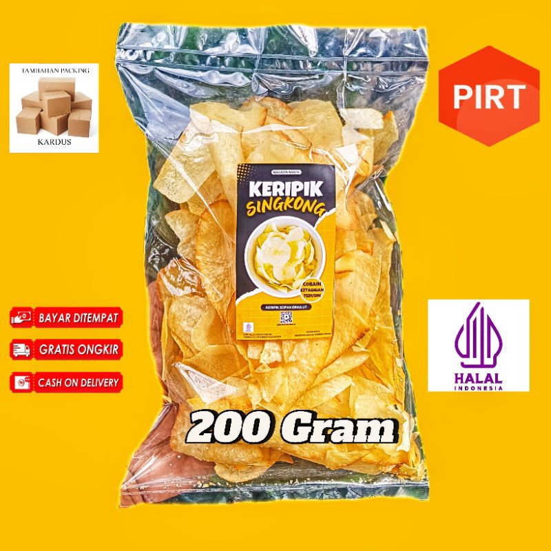 

KERIPIK SINGKONG ORIGINAL 200 GRAM MAGADIR SNACK || KRIPIK SINGKONG ORIGINAL GURIH