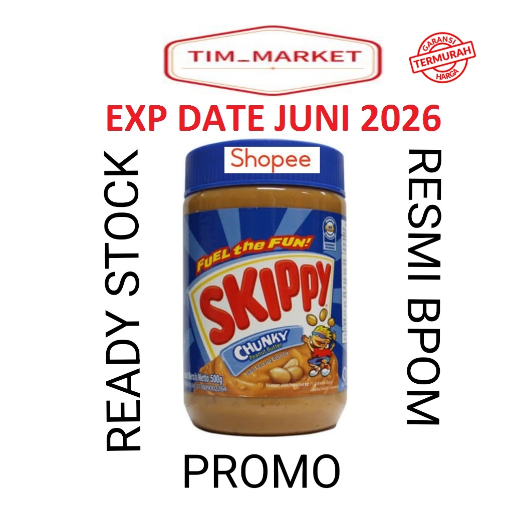 

SKIPPY CHUNKY PEANUT BUTTER 500 GR PROMO