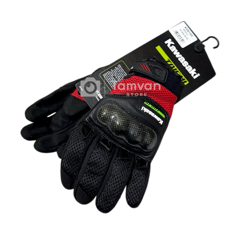 APPAREL SARUNG TANGAN GLOVES RS TAICHI FULL FINGER RED ORIGINAL KAWASAKI N1202-Z018 L XL