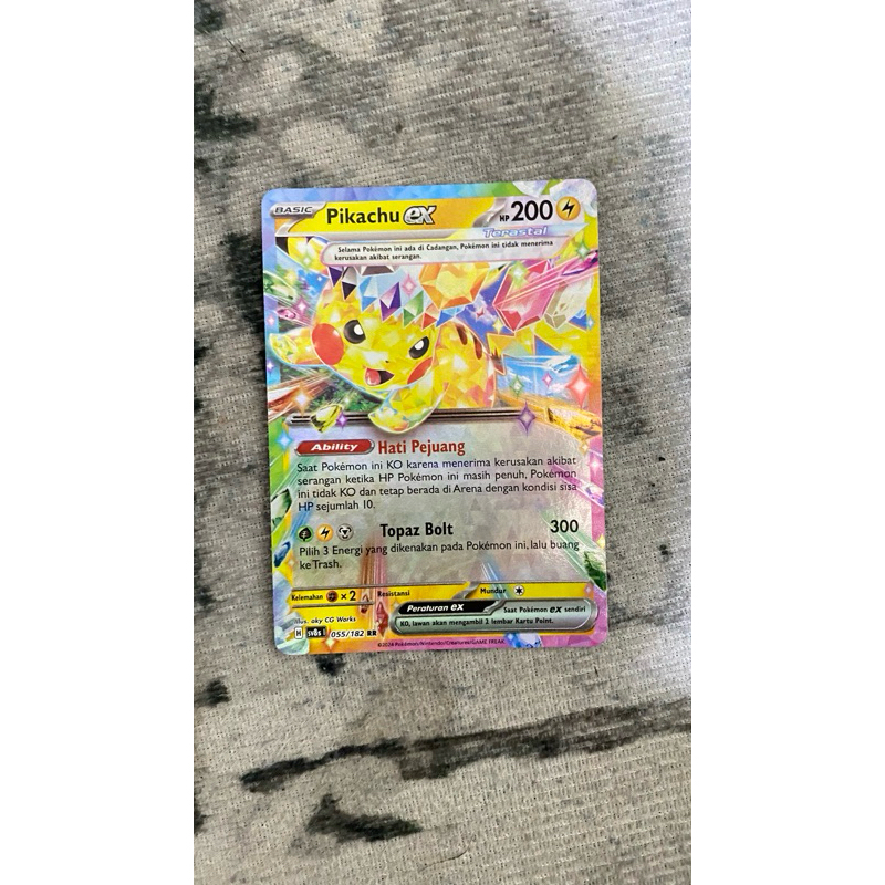 Kartu Pokemon Pikachu Ex rr