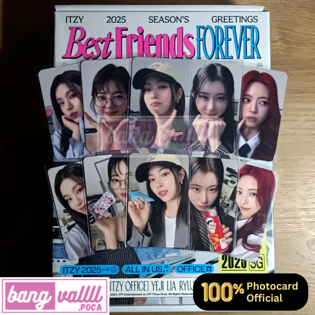 PHOTOCARD PC ITZY SEASONS GREETINGS 2025 SG25 YEJI LIA RYUJIN CHAERYEONG YUNA OFFICIAL