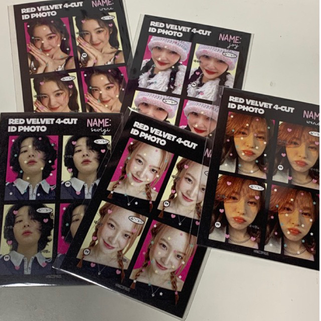 [min co 2pcs] 4 cut id photo aespa red velvet