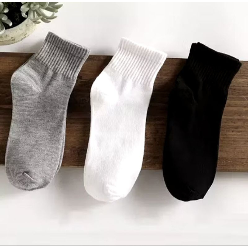 [READY MAKASSAR] Kaos kaki Olahraga Pendek Diatas Mata kaki Warna Polos Pria Wanita Dewasa Bahan Kat