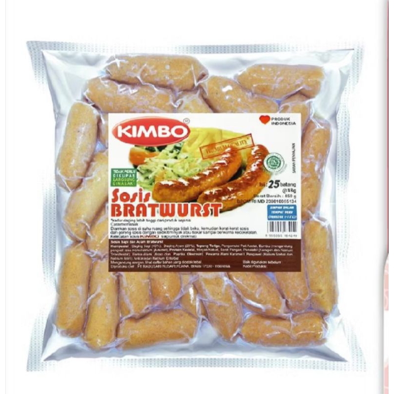 

sosis Coctail bratwurst KIMBO berat 450gram