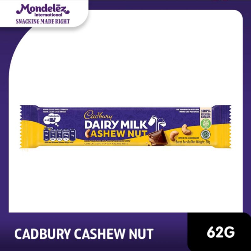 

Cadbury Dairy Milk Cokelat Batang Kemasan 62g