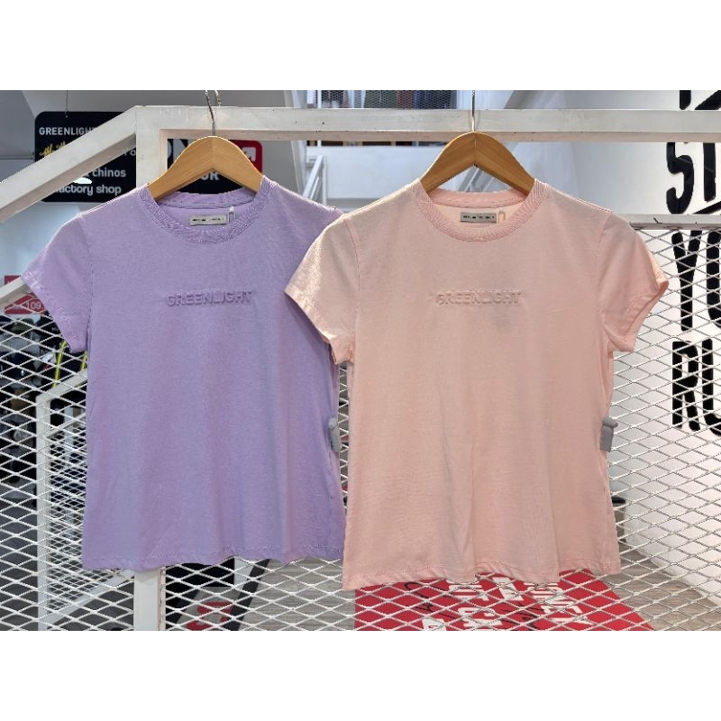 KAOS CEWEK GREENLIGHT TULISAN TIMBUL ORIGINAL 100%