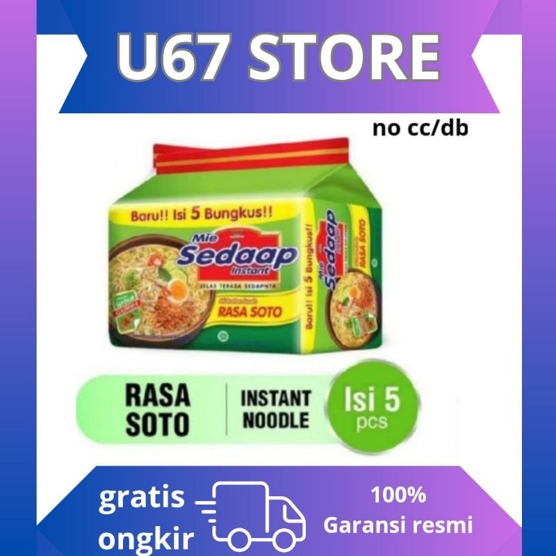 

Sedaap Mie Kuah Rasa Soto isi 5 @76g