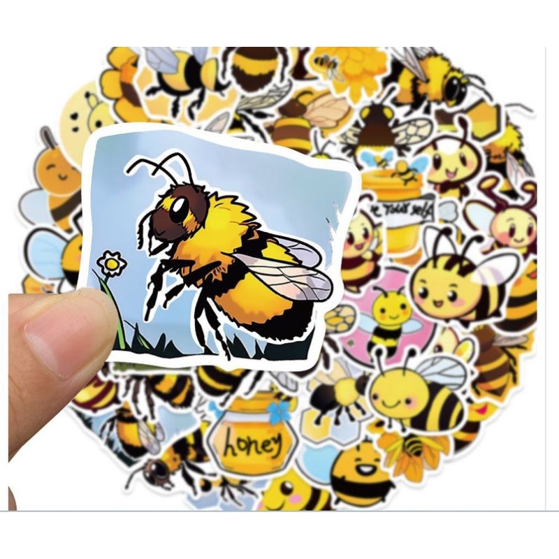 

50PCS+ STICKER LEBAH LUCU | STICKER BUMBLEBEE | BEE STICKER | STICKER LEBAH KARTUN