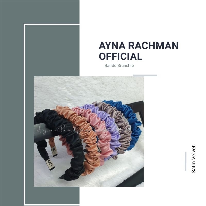 BANDO KOREA - Bando Scrunchie Headband Ruffle Kerut Accessories / Bando Awan / Bando Anti Patah