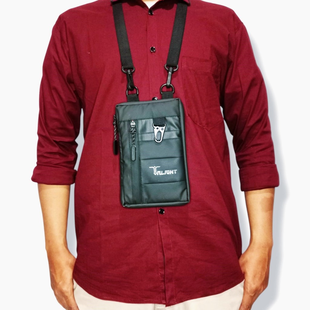 Tas Dompet Gantung Leher Hanging Wallet HP Kartu Koin Uang Paspor Selempang Pria Wanita Serbaguna z2