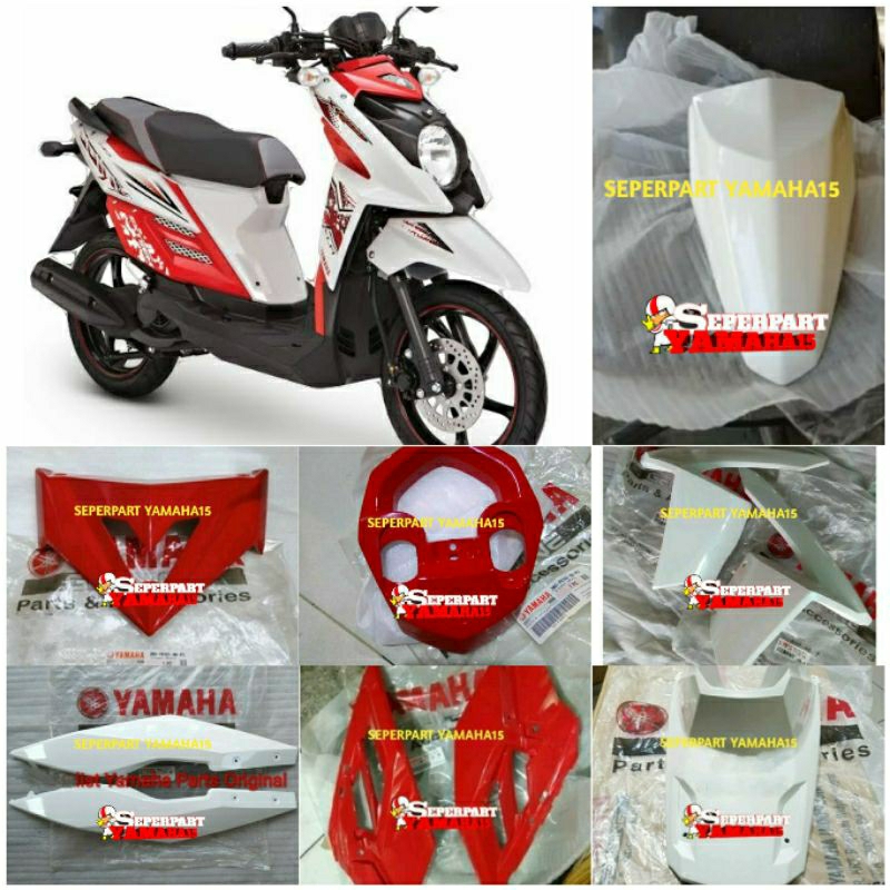 FULL BODY HALUS XRIDE X-RIDE 115 PUTIH MERAH ORIGINAL YGP GENUINE PARTS