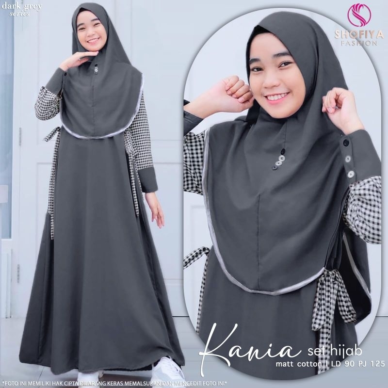 GAMIS REMAJA SYARI KANIA BY SHOFIYA ori bahan katun supernova adem nyaman ld 90 pb 125