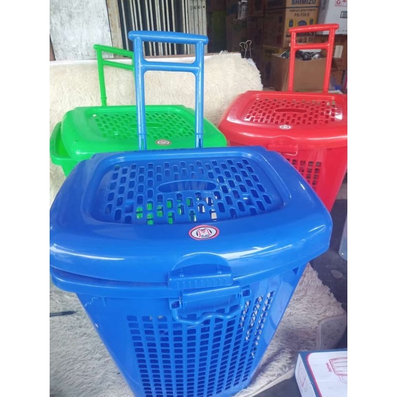 Keranjang Pakaian Trolley / Keranjang Pakaian Roda / Keranjang Pakaian Troli / Keranjang khusus Bata