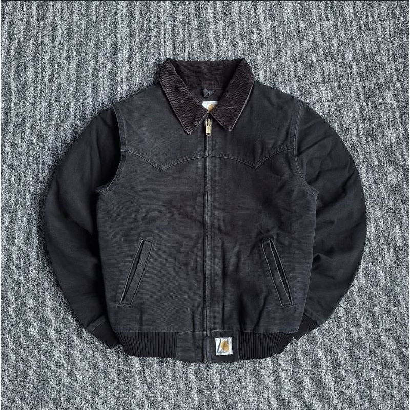 vintage carhartt santa fe jacket black,size small ( S )