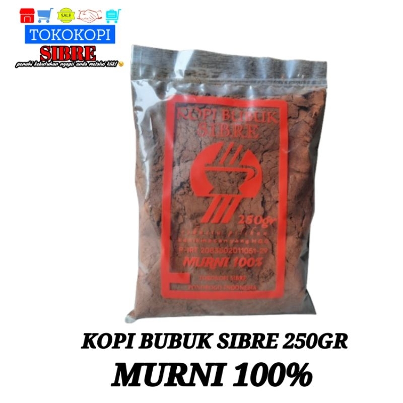 

kopi bubuk sibre 250gr murni 100% kopi murni kopi hitam murni