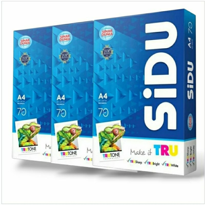 

Kertas HVS A4 SIDU 70gsm, 1 rim.