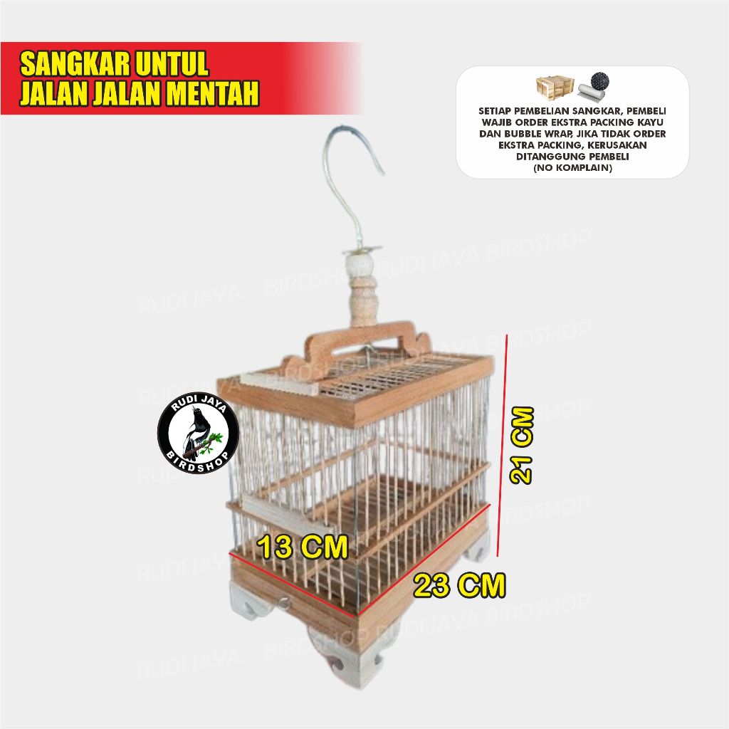 SANGKAR UNTUL JALAN JALAN MENTAH KANDANG UNTUK BAWA UNTULAN BURUNG SOGON PLECI PRENJAK SIRPU KONIN
