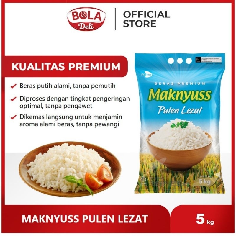 

Beras putih pulen premium kemasan 5 Kg