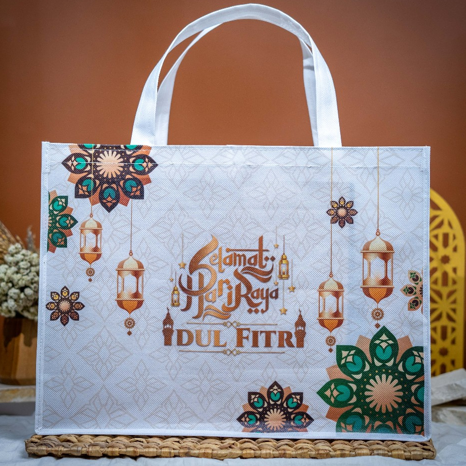 

TAS HAMPERS LEBARAN PREMIUM IDUL FITRI, UKURAN JUMBO T30 P40 WARNA CERAH