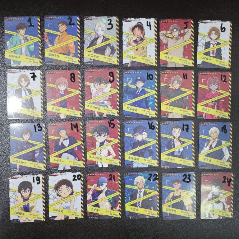Kartu Koleksi Detective Conan R Holo Original (2/3) | Matsuda Jinpei Mary Sera Heiji Hattori Kazuha 