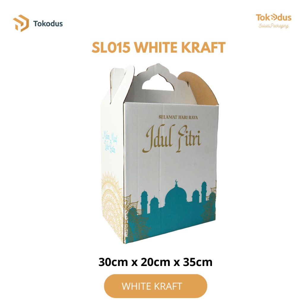

Kardus Parcel Putih Spesial Idul Fitri Eid Mubarak uk 30 x 20 x 35 | Tokodus Buahbatu