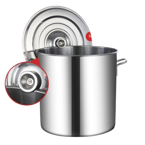 Panci Dandang Bubur Bakso Stainless Steel Panci Masak Kuah Sop Stockpot Panci Kukus 40cm Royalstar