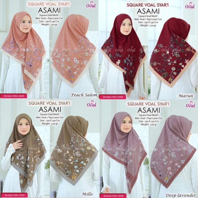 New Arrivals Jilbab Kerudung Khimar Hijab Square Segi Empat Segi Tiga Syar'i Jumbo Katun Voal Motif 