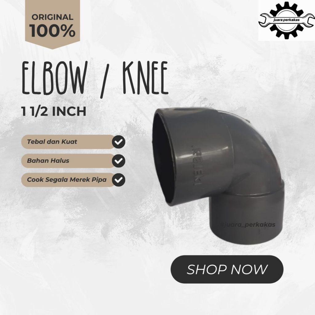Keni Elbow 1 1/2 Inch Knee Pipa Keni Paralon 1 1/2 Inch Murah