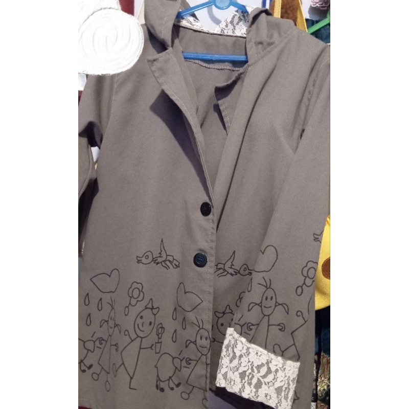 blazer renda motif pl