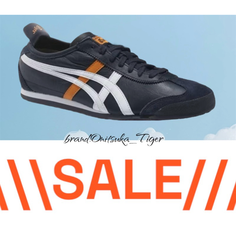 Sepatu Onitsuka Tiger original mexico66 deluxe navy white orange