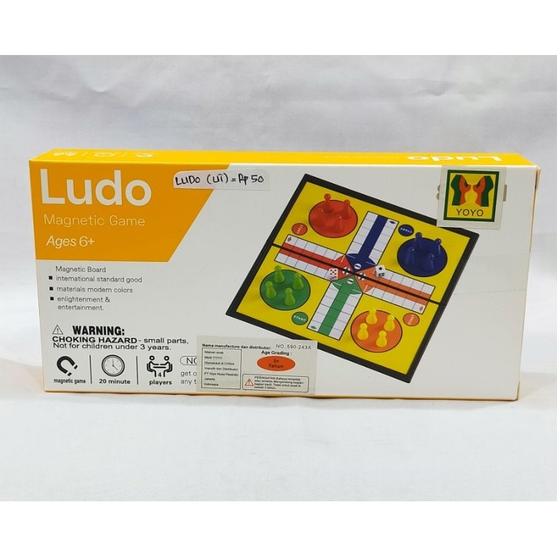 Mainan ludo magnetic / game board ludo