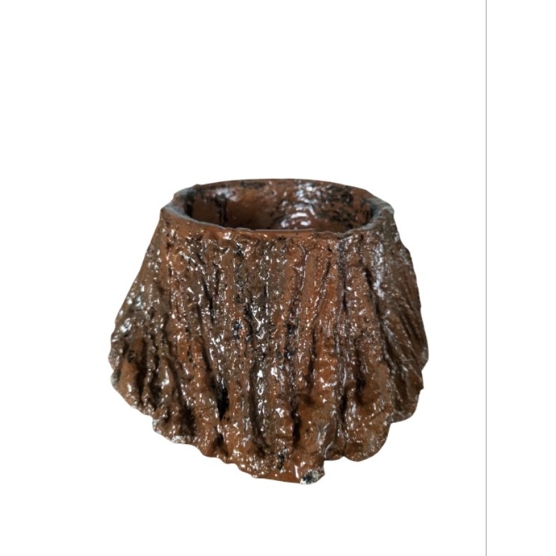 pot bongsai relief kayu.ornamen aquarium.hiasan aquarium