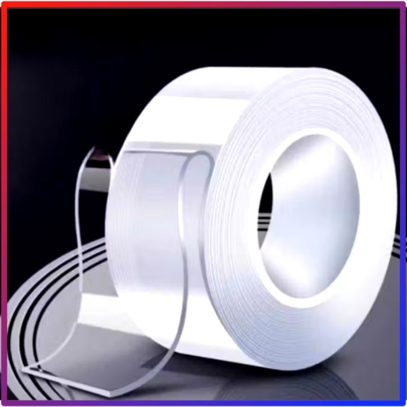 

Double Tape 1m Isolasi Perekat Bening Double Nano Tape 1 Meter Transparan