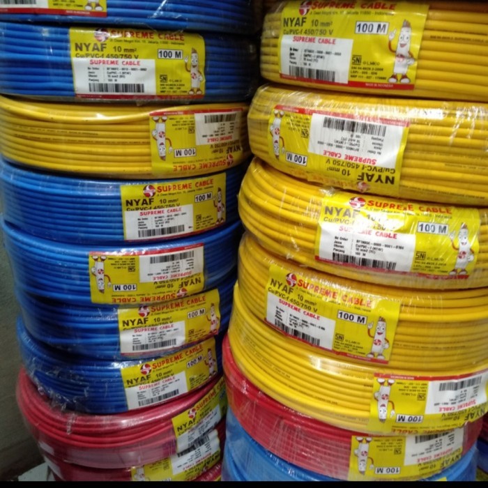 KABEL SERABUT NYAF 10MM SUPREME / KABEL GROUNDING NYAF 1X10 MM