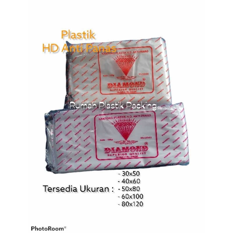 Plastik Anti panas HD Diamond 30x50/40x60/50x80/60x100/80x120 plastik tahan panas