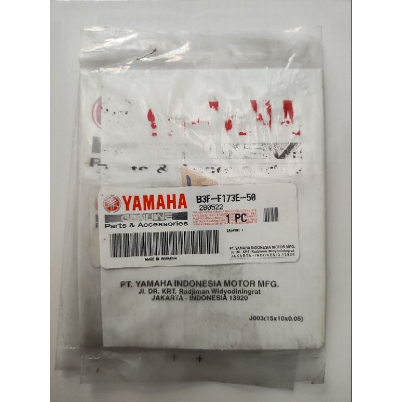 Stiker Emblem S Gold Black Yamaha Lexi Nmax Freego Aerox B3F-F173E-50 Original Yamaha Genuine Part