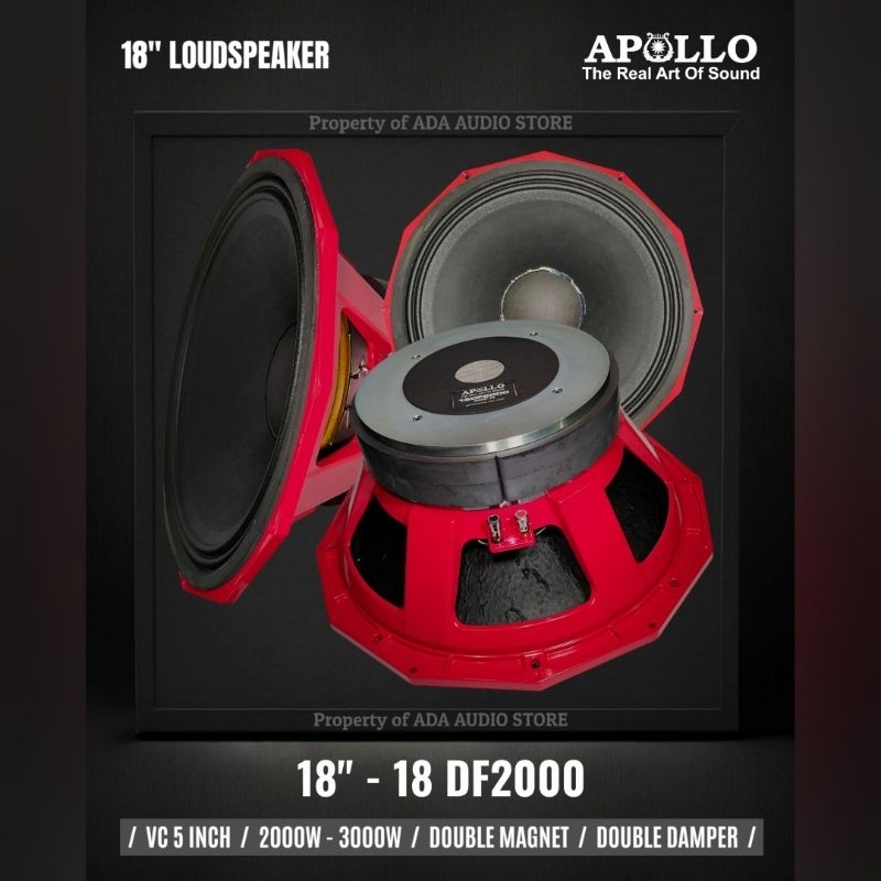 Komponen Speaker 18 IN APOLLO 18DF2000 DF2000 DF Double Damper DM Double Magnet 2000W VC5