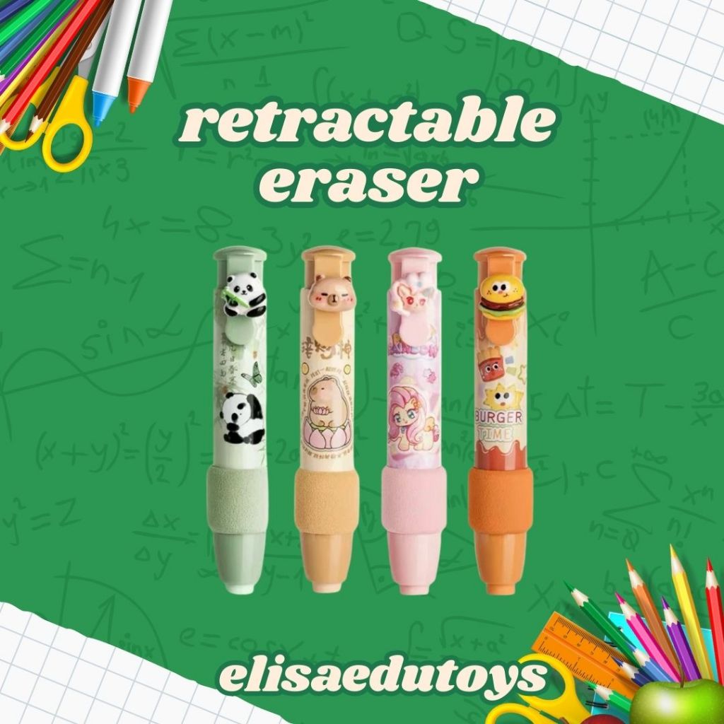 

retractable eraser penghapus putar setip pensil