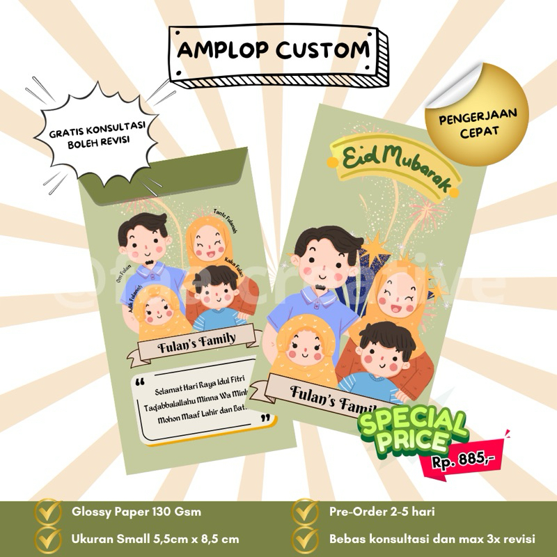 

Amplop Lebaran Custom [tambah foto, nama, atau sesuai keinginan]